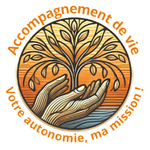 Logo Accompagnement de vie représentant un symbole sur l'accompagnement et la bienveillance