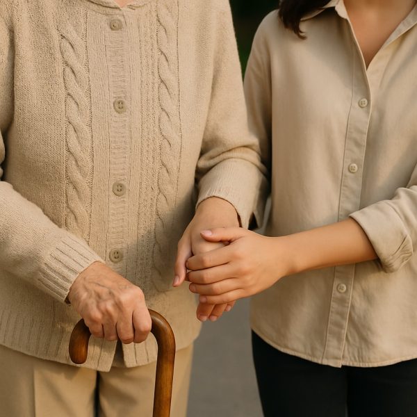 Accompagnement dans les sorties extérieures, offrant un soutien pour les déplacements en toute sérénité